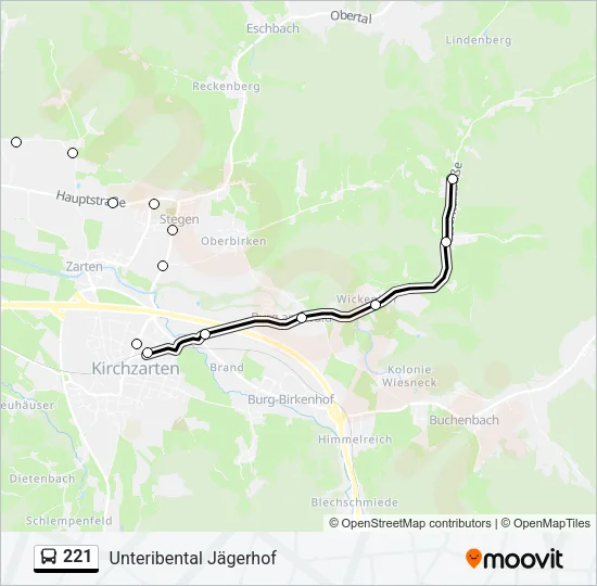 221 Bus Line Map