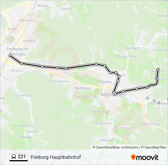 221 Bus Line Map