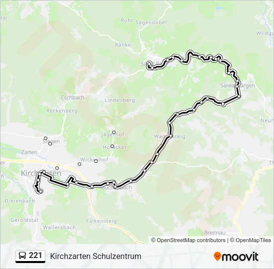 221 Bus Line Map