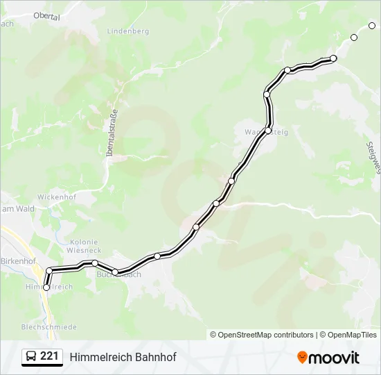 221 Bus Line Map