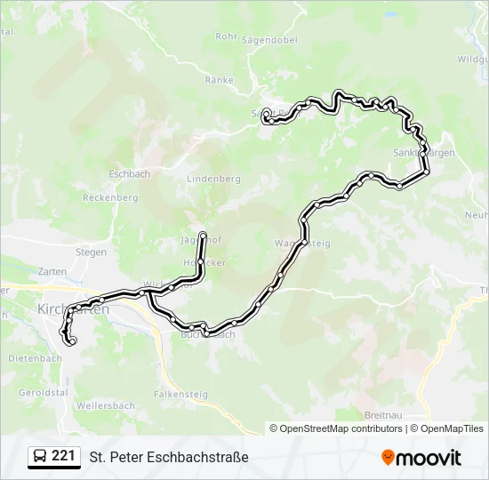 221 Bus Line Map