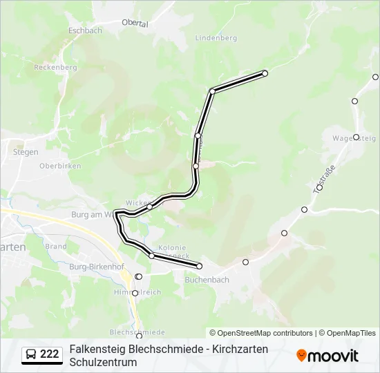 222 Bus Line Map