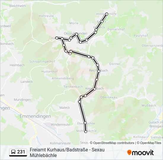 231 Bus Line Map
