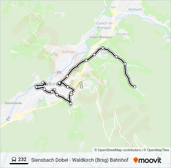 232 Bus Line Map