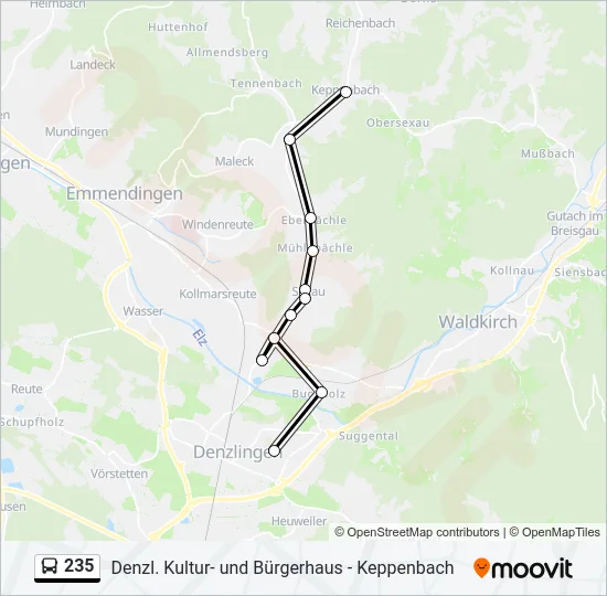 235 Bus Line Map