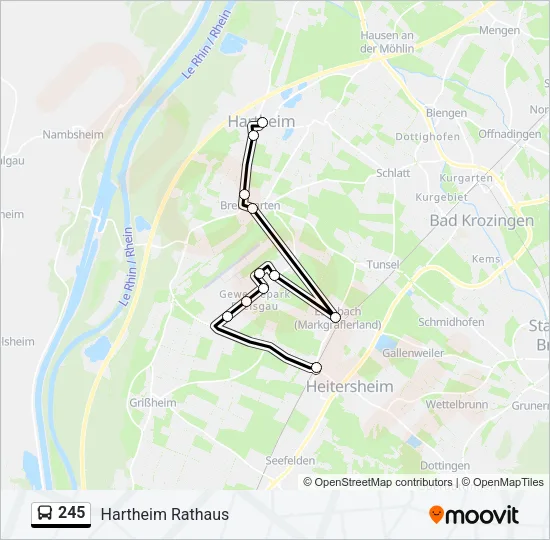 245 Bus Line Map