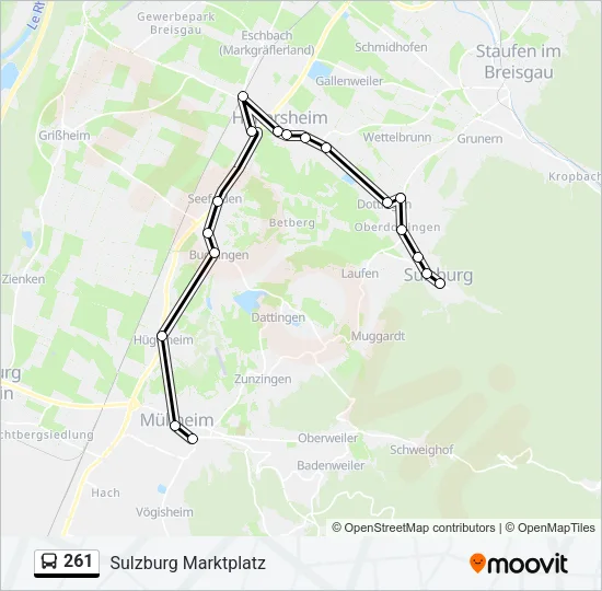 261 Bus Line Map