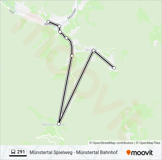 291 Bus Line Map