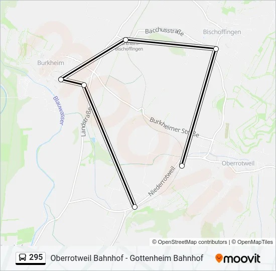 295 Bus Line Map