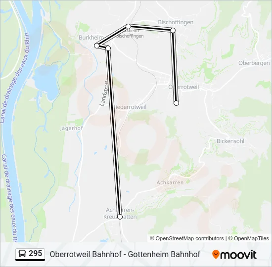 295 Bus Line Map