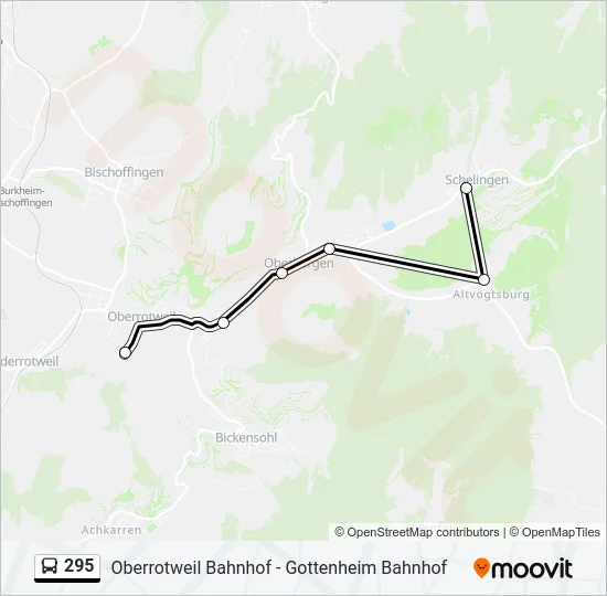 295 Bus Line Map