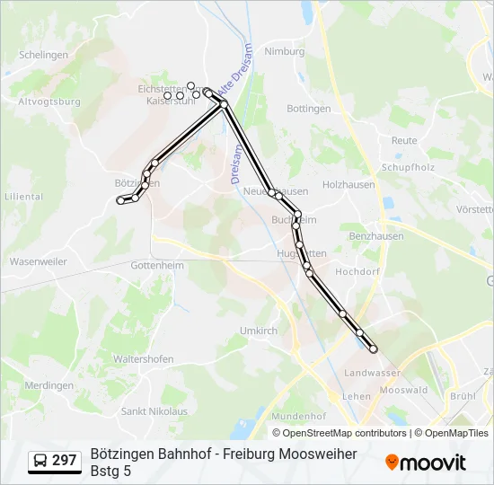 297 Bus Line Map