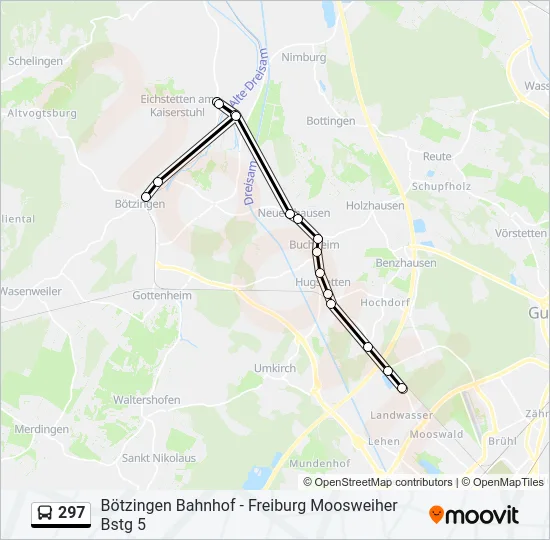 297 Bus Line Map