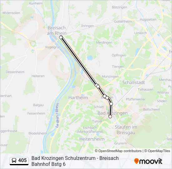 405 Bus Line Map