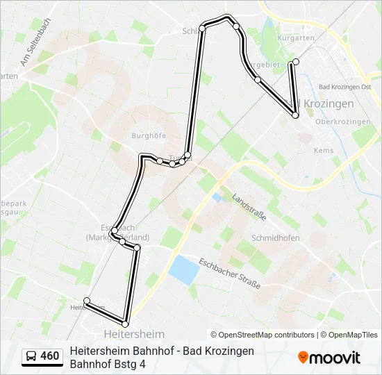 460 Bus Line Map