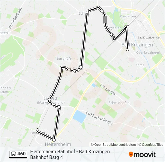 460 Bus Line Map