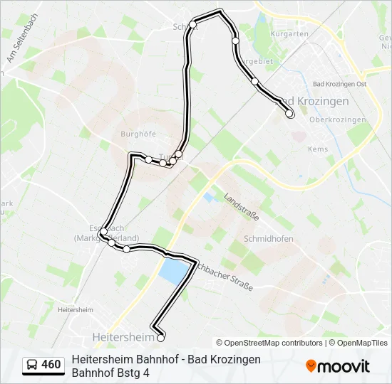 460 Bus Line Map