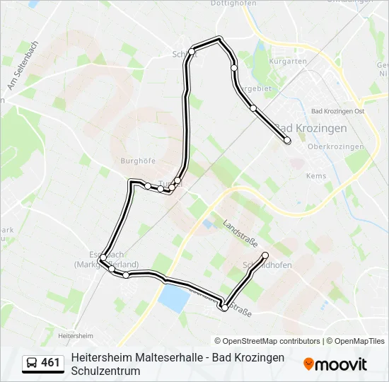 461 Bus Line Map