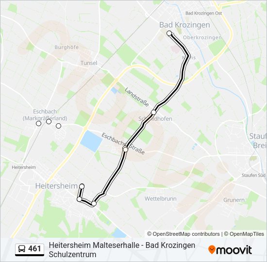 Автобус 461: карта маршрута
