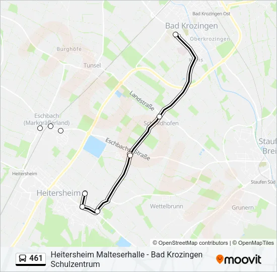 461 Bus Line Map