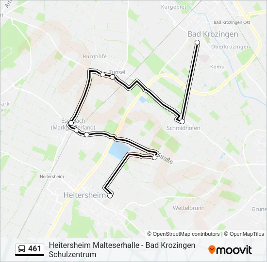 461 Bus Line Map