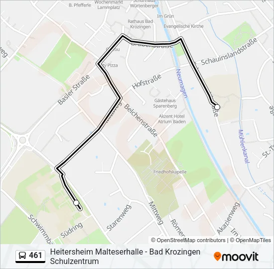 461 Bus Line Map