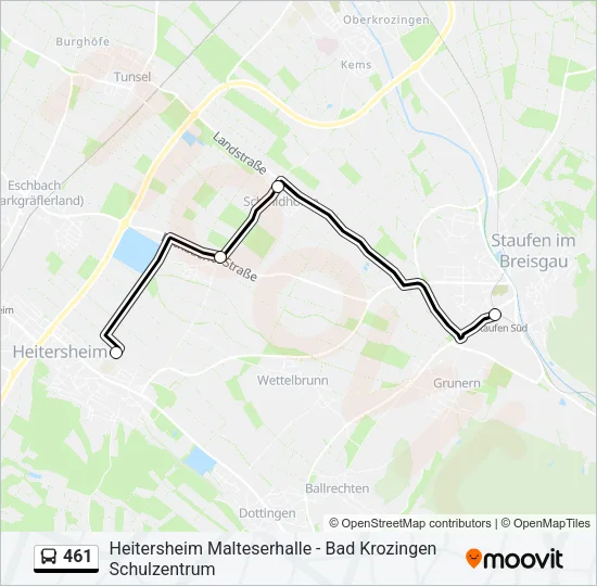 461 Bus Line Map