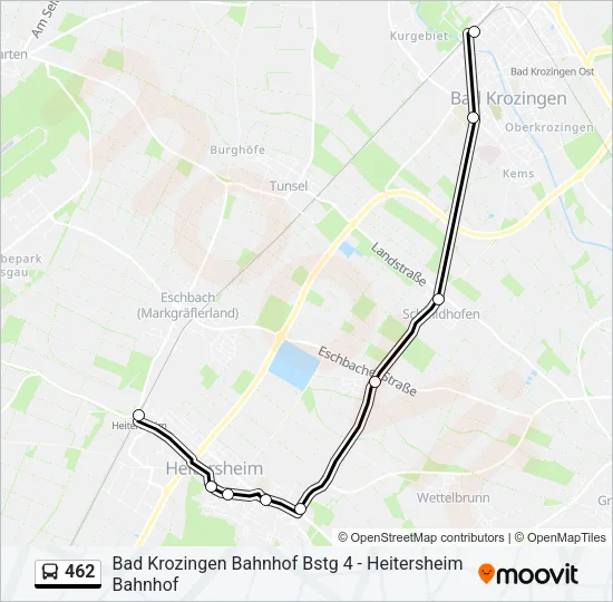 462 Bus Line Map