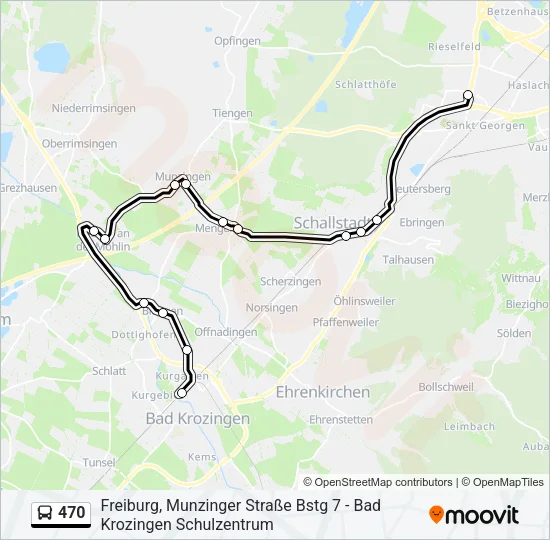 470 Bus Line Map