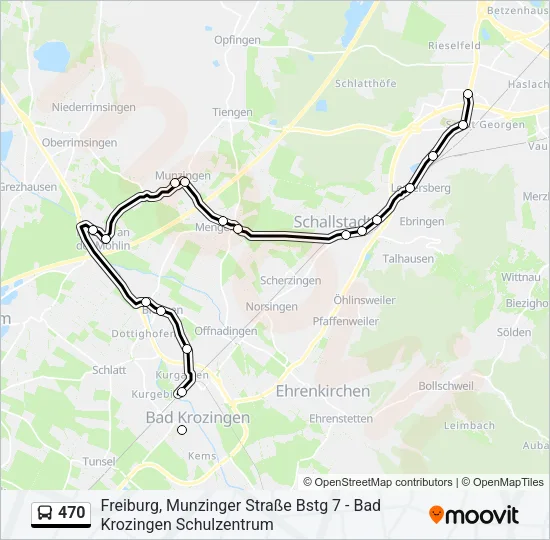 470 Bus Line Map
