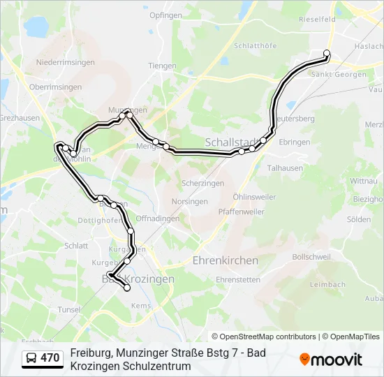 470 Bus Line Map
