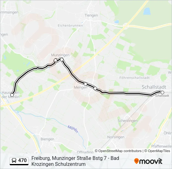 470 Bus Line Map