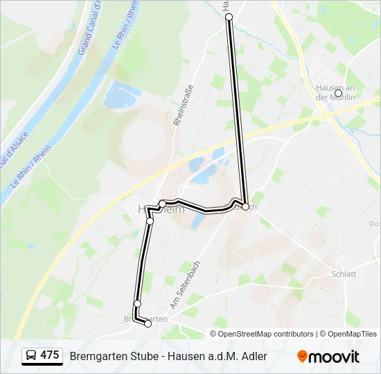 475 Bus Line Map