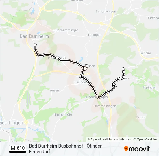 610 Bus Line Map