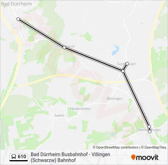 610 Bus Line Map
