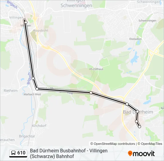 610 Bus Line Map