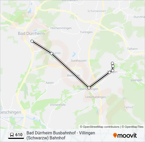 610 Bus Line Map