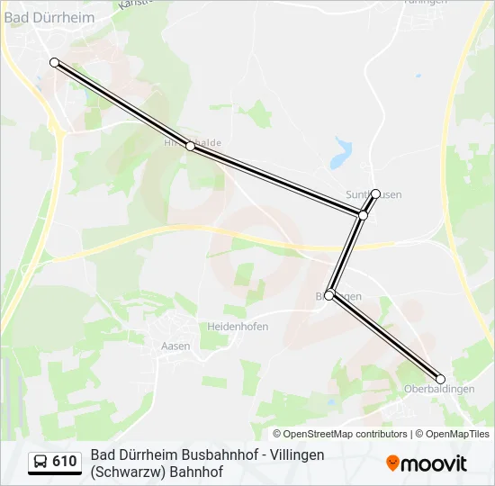 610 Bus Line Map