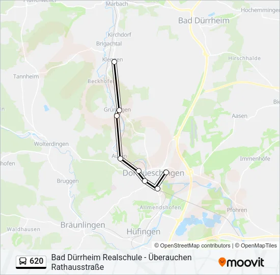 620 Bus Line Map