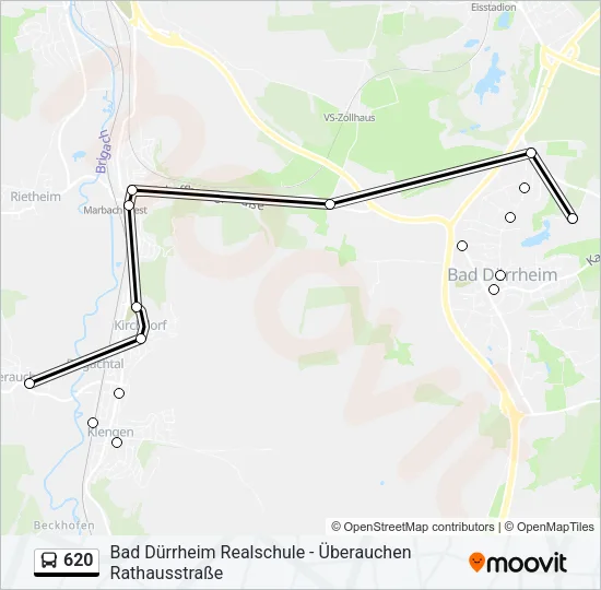 620 Bus Line Map