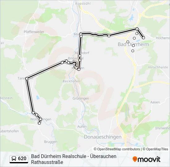 620 Bus Line Map