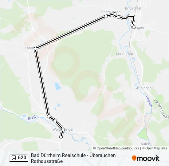 620 Bus Line Map