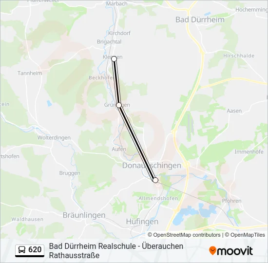 620 Bus Line Map