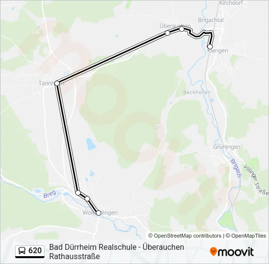 620 Bus Line Map