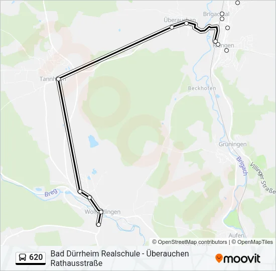 620 Bus Line Map