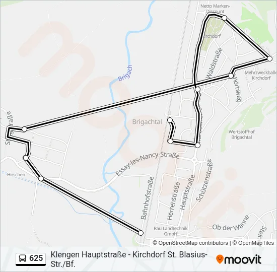 625 Bus Line Map