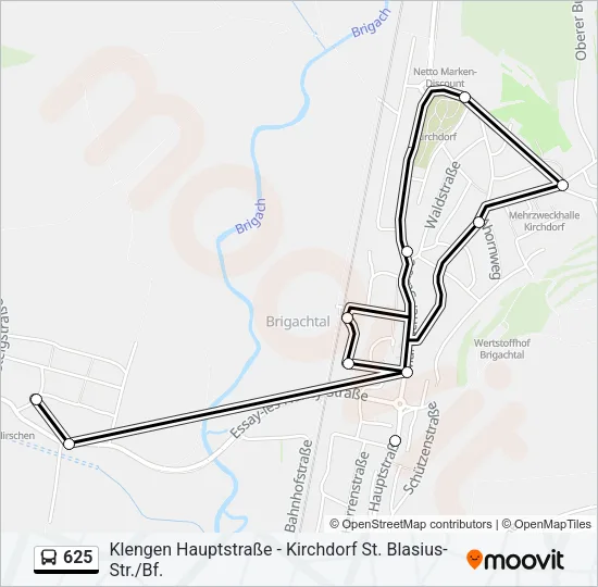 625 Bus Line Map