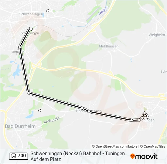 700 Bus Line Map