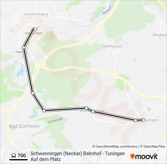 700 Bus Line Map