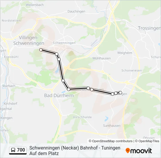700 Bus Line Map